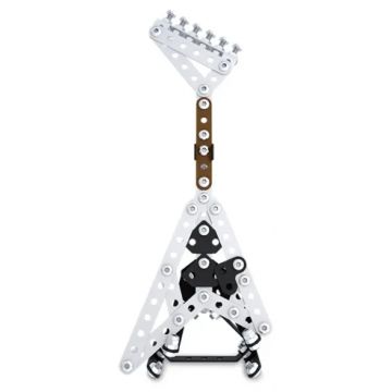 Constructor metalic MetalCraft - Mini chitară JS, albă