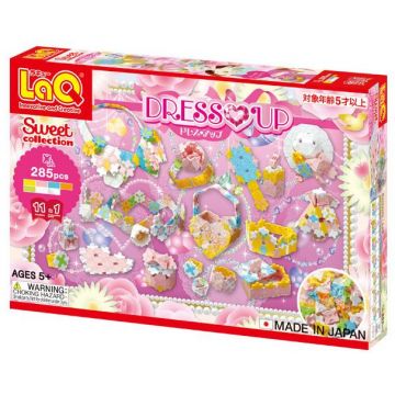 Constructor pentru copii 11 în 1 LaQ Sweet Collection - Dress Up, 285 piese