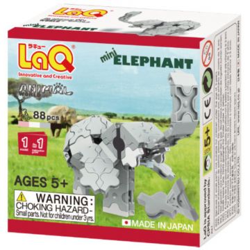 Constructor pentru copii LaQ Animal World - Elefănțel, 88 piese