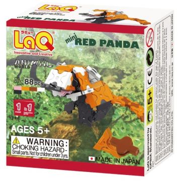 Constructor pentru copii LaQ Animal World - Panda roșie, 88 piese