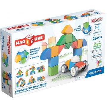 Cuburi magnetice Geomag - Magicube Small World, 25 de piese