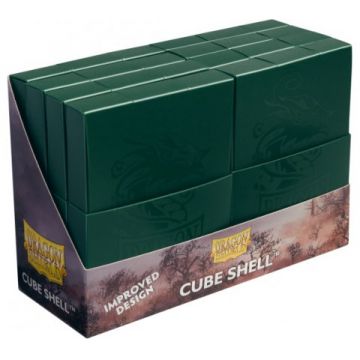 Cutii pentru cărți Dragon Shield Cube Shell - Forest Green (8 buc.)