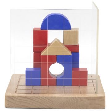 Joc pentru copii cu blocuri de lemn Viga - Compoziții de construcție 3D