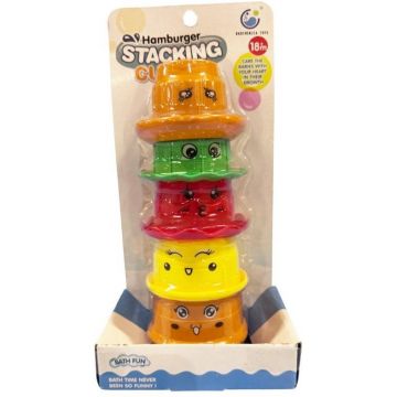 Joc pentru copii Raya Toys - Hamburger Stacking, turn de pahare pentru stivuire