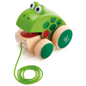 Jucarie din lemn de tras Hape, Broasca