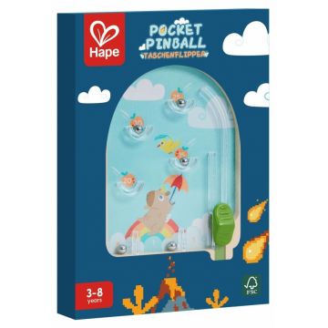 Jucărie din lemn Hape - Pinball de buzunar, sortiment