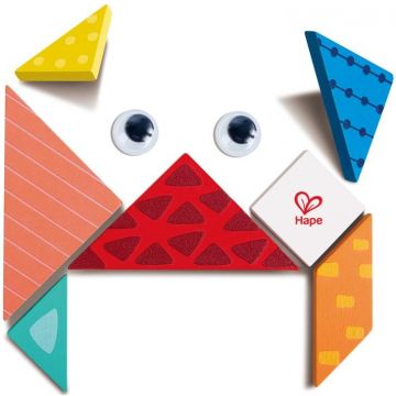 Jucărie din lemn Hape - Tiny Tangram, 12 piese