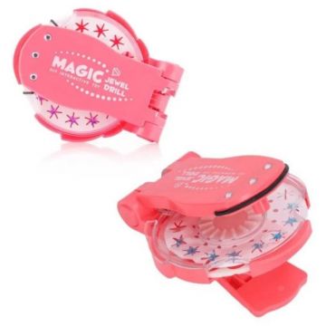 Mașină pentru aplicat bijuterii în păr pentru copii Raya Toys - Magic Jewel Drill
