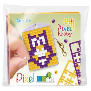 Mosaic cu pixeli Pixelhobby - Breloc cu bufniță