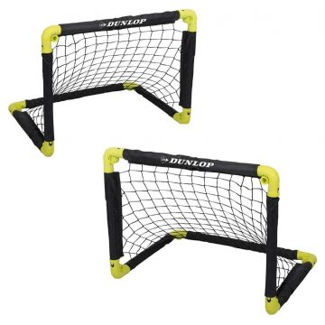 Porți de fotbal pliabile Dunlop – 55 x 44 x 44, 2 bucăți