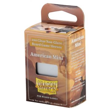 Protecții pentru cărți Dragon Shield - American Mini, Clear/Non-Glare, 41 x 63 mm (100 buc)