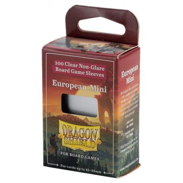 Protecții pentru cărți Dragon Shield - European Mini, Clear/Non-Glare, 45 x 68 mm (100 buc)