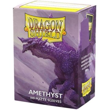 Protecții pentru cărți Dragon Shield - Matte Sleeves Standard Size, Amethyst (100 buc)
