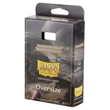Protecții pentru cărți Dragon Shield - Oversize, Clear/Non-Glare, 80 x 120 mm (100 buc)