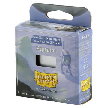 Protecții pentru cărți Dragon Shield - Square, Clear/Non-Glare, 70 x 70 mm (100 buc)