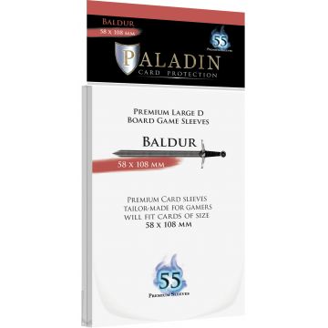 Protecții pentru carduri Paladin Card Protection - Baldur, Large D, 58 x 108 mm (55 buc)