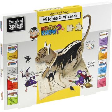 Puzzle 3D Eureka - Întâlnește vrăjitorii și magicienii (engleză)