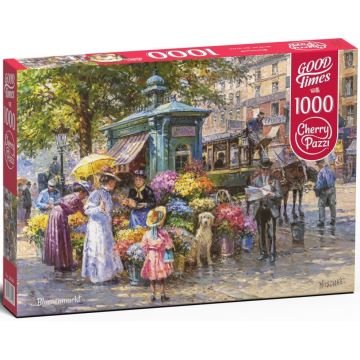 Puzzle Cherry Pazzi din 1000 de piese - La piata de flori