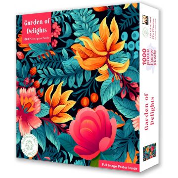 Puzzle Flame Tree din 1000 piese - Grădina Încântărilor
