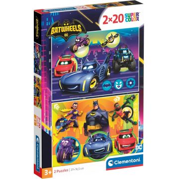 Puzzle pentru copii  Clementoni de la 2 x 20 piese - Batwheels
