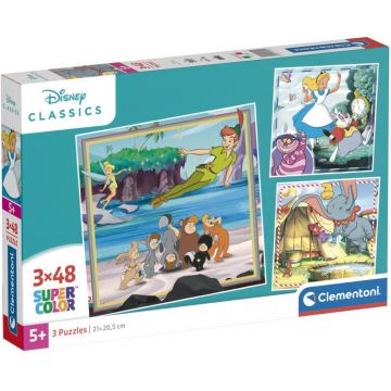 Puzzle pentru copii  Clementoni din  3 x 48 piese - Disney Classics (varianta 2)