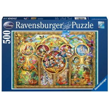Puzzle Ravensburger din 500 de piese - Familia Disney