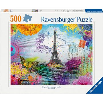 Puzzle Ravensburger  din  500 piese - Carte poștală de la Paris