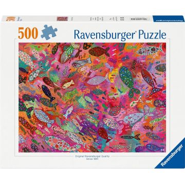 Puzzle Ravensburger din 500 piese - Pești colorați