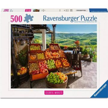 Puzzle Ravensburger din 500 piese - Piața de fructe, Croația