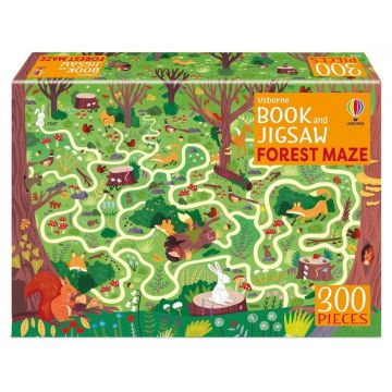 Puzzle Usborne din 300 piese - Labirint de pădure