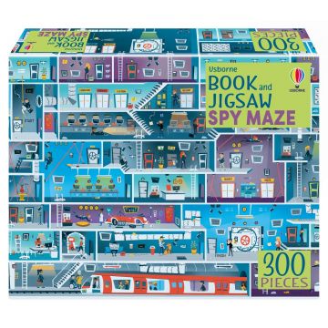 Puzzle Usborne din 300 piese - Labirint de spioni