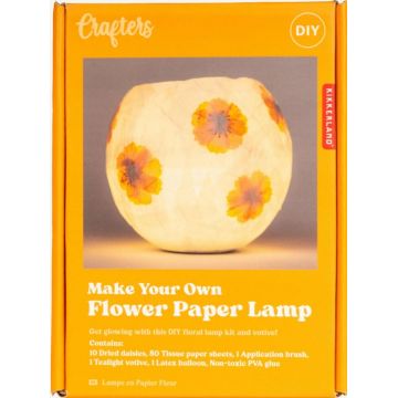 Set creativ Kikkerland Crafters - Lampă de hârtie cu flori