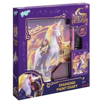Set creativ  Totum Unicorn Academy - Decorează-ți propriul jurnal secret cu diamante