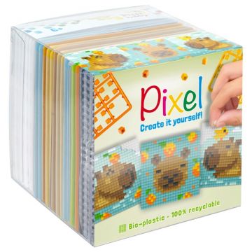 Set de 3 mozaicuri Pixelhobby - Capibara, cu pixeli Classic