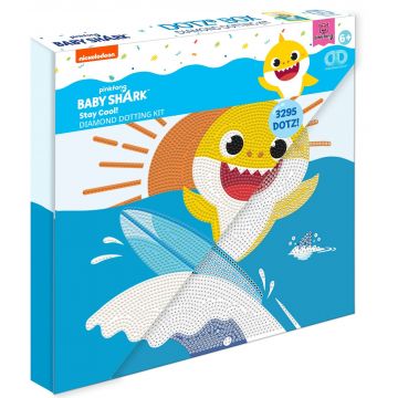 Set de broderie cu diamante Diamond Dotz - Dotz Box, Stay Cool Baby Shark, 3295 diamante