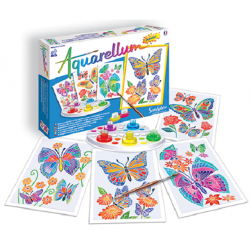 Set de colorat cu acuarele entosphere Aquarellum Junior - Fluturi
