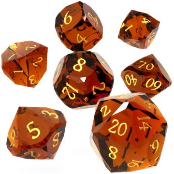 Set de zaruri  GlassStaff - Glass RPG Dice Set, Emberion (7 buc.)