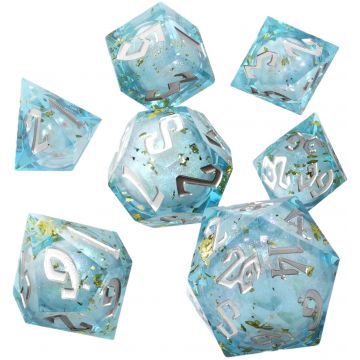 Set de zaruri  GlassStaff - Liquid Core RPG Dice Set, Flux Fortune (7 buc.)
