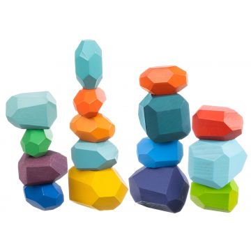 Set din lemn Kruzzel- Pietre de echilibru