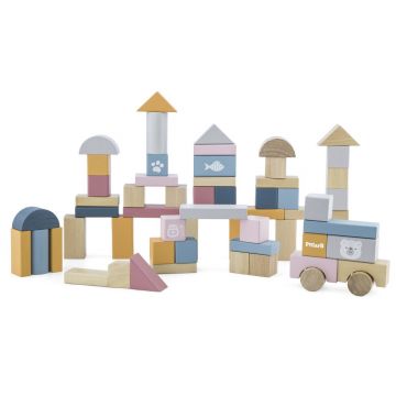 Set din lemn  Viga Polar B - Constructor, 60 piese