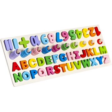 Set educativ din lemn Kruzzel - Numerele și alfabetul englez