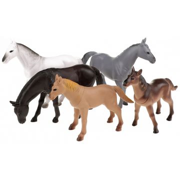 Set figurine Тoi Toys Animal World - Deluxe, Cai salbatici, 5 bucati