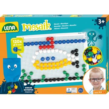 Set pentru mozaic Lena - Opac, 120 piese, Ø15 mm