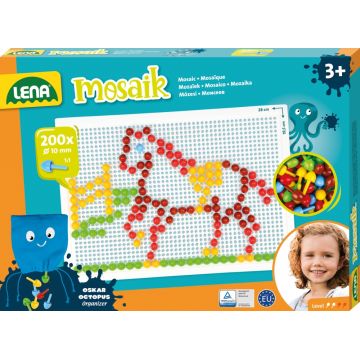 Set pentru mozaic Lena - Opac, 200 piese, Ø10 mm