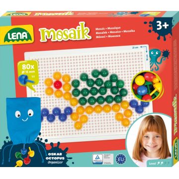 Set pentru mozaic Lena - Opac, 80 piese, Ø15 mm
