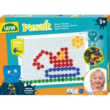 Set pentru mozaic Lena - Transparent, 120 piese, Ø15 mm