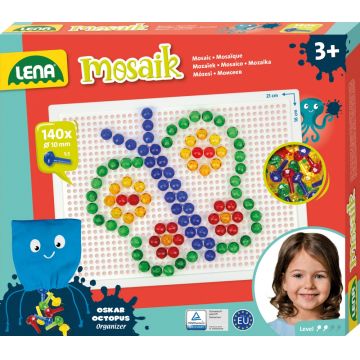 Set pentru mozaic Lena - Transparent, 140 piese, Ø10 mm