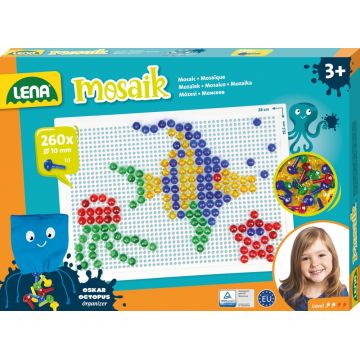 Set pentru mozaic Lena - Transparent, 260 piese, Ø10 mm