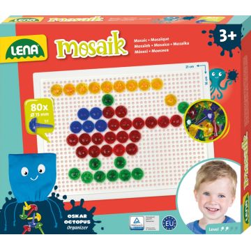 Set pentru mozaic Lena - Transparent, 80 piese, Ø15 mm