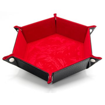 Tavă pentru zaruri GlassStaff - Foldable Dice Tray, Dragon Skin Edition, roșie